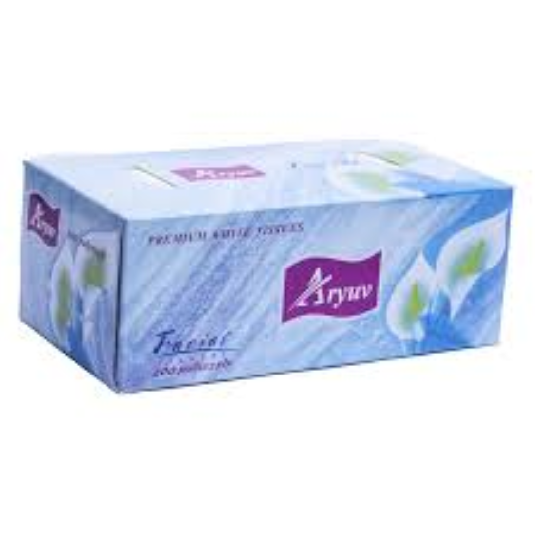 ARYUV PREMIUM WHITE FACIAL TISSUES 80'S